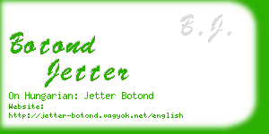 botond jetter business card